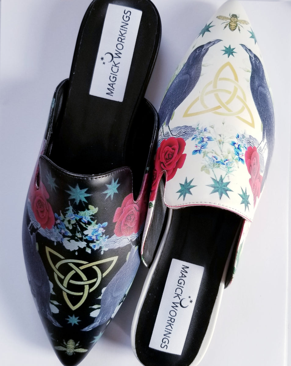 Faerie Slipper, Witchy Shoes, Witchy Clothing, Witch Shoes, Mules, Wit – MagickWorkings by ...