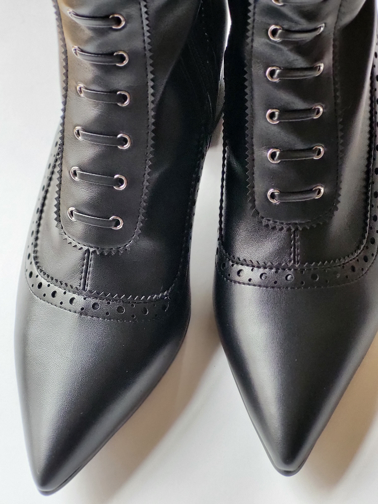 Witchy Tall Victorian Black Witch Boot Witchy Booties Witch