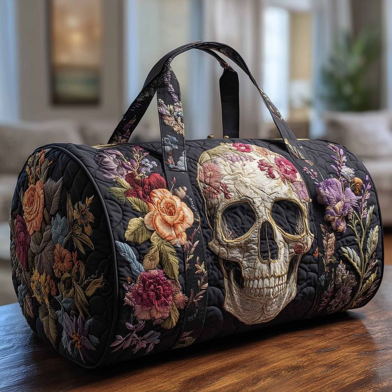 Witchy Skeleton Quilted Travel Bag – MagickWorkings by WitchyMade