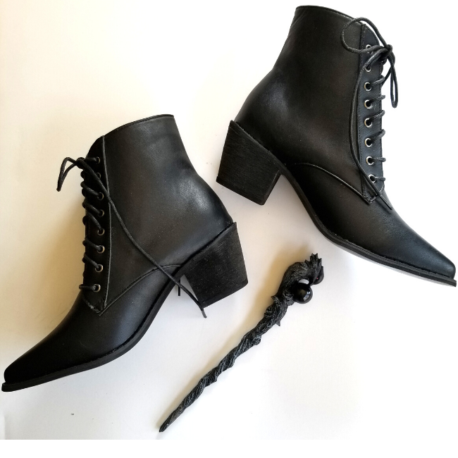 Witchy Classic Black Witch Boot Witchy Booties Witch Shoes Witchy C MagickWorkings by WitchyMade